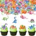Catelves 50 pieces of edible tortendeco dinosaurs dino tortendendeko decoration cake edible dino kuchendeko decoration cake edible dinosaur tortendeco birthday edible dino birthday decoration decoration