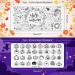 Whaline Fall Halloween Nail Art Stamping Plate Kit - Set of 6 Pumpkin Ghost & Plaid Designs for DIY Manicure | Perfect for Autumn & Thanksgiving - Buy Online on SooperMarket.com