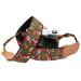 Camera Strap for All DSLR / SLR Cameras,Double Layer Cowhide Ends,2"Wide Pure Cotton Embroidered Woven Camera Strap,Adjustable Universal Neck & Shoulder Strap,Gift for Photographers(Green Flower) B# - Green Flower 2 inch Wide / Adjustable 3261 inch