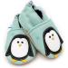 Dotty Fish Soft Leather Baby Shoes for Boys | Non Slip Toddler Shoes with Cute Penguin Design | 3-4 Years Minty Blue - Buy Online on SooperMarket.com