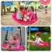 Odoland 24 inch Kids Tree Swing - Pink Saucer Swing for Outdoor Play - 900D Oxford Platform with Hanging Ropes and Turnbuckle - Buy Online on SooperMarket.com