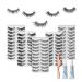 50 Pairs 5 Styles Kit MUSELASH False eyelashes set professional 100% Handmade natural glamorous demi wispies wispies volume multipacks cotton band 50 Pairs Kit