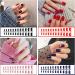 EBANKU 960 Colorful Short False Nails Full Cover Coffin Press on Nails Set with Nail File and Stick - Natural Fake Nails for Women Girls - Buy Online on SooperMarket.com