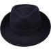 Premium Doyle Teardrop Fedora Hat 100% Wool Felt Crushable Water Resistant Unisex 7 1/4-7 3/8 Navy - Buy Online on SooperMarket.com