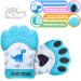 BabyNoms Teething Mitten - Dino Blue | Safe Silicone Teething Toy for Self-Soothing Relief - Buy Online on SooperMarket.com