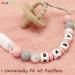Personalized Name Pacifier Clip by Ausbay - Customized Binky Holder with Teething Silicone Beads for Baby Boys, Girls, and Toddlers - Buy Online on SooperMarket.com