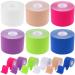 craftshou 6 Rolls Kinesiology Tape Waterproof Athletic Tape Breathable Elastic Sports Physio Tape for Muscle Elbow Knee Shoulder Ankle Pain Relief White