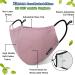 Euroca Cloth Face Mask 3 Layer Reusable Washable Adjustable with Filter Pocket for Adult -1 Mask with 10 Filters Mauve Small - Buy Online on SooperMarket.com