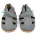 Dotty Fish Soft Leather Baby Shoes | Toddler Sandals | Non-Slip Suede Soles | Grey | 0-6 Months to 3-4 Years - Buy Online on SooperMarket.com