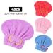 Hair Drying Cap - 4PCS Super Absorbent Microfiber Towel Wrap for Quick Drying | Elastic Hair Towels for Women & Girls - Buy Online on SooperMarket.com
