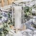 Ginger Ray candle holder glass decoration including wooden base for wedding & party wooden candle holder