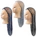 Framendino  3 Pieces Long Mesh Crochet Hair Net Sleeping Hair Net Cap Soft Sleeping Cap Hair Accessories for Women