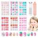 Modelones 144Pcs 6 Pack Press on Nails for Kids Children Girls Toys 8-10 Acrylic Fake Nails Pre-glue Full Cover Glitter Gradient Color Butterfly Unicorn Short False Nail Kits Sets Gifts For Kids Girls A2-Butterfly Unicorn