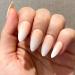 Novaly Ombre Nude Gradient French Tip False Nails - Short/Medium Almond White Pink Press On Nails Kit - Buy Online on SooperMarket.com