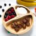 Nohla Bamboo Baby & Toddler Suction Plate Bowl Set with Silicone Spoon - Secure Grip on Smooth Surfaces - Eco-Friendly BPA-Free - Blue - Buy Online on SooperMarket.com