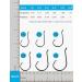 Facikono Circle Hooks 180pcs Octopus Offset Fishing Hooks - Ideal for Saltwater Catfish and Bass Fishing | Includes 5pcs Power Clips - Buy Online on SooperMarket.com