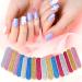 JSRQT 100 Mini Nail Files Glitter Nail File Set Nail Files for Natural Nails Double Sided Emery Board Nail Filer Professional Mini Nail Files Bulk for Acrylic Fake Nails Manicure Tool (5 Colors) - Buy Online on SooperMarket.com