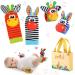Baby rattling toys wrist and socks rattles baby plush toys development toys for 0-12 months newborn girls and boys baby gift 4PCs (style 1)