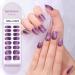 16 PCs Purple Gel Nail Polish Stickers - Full Wrap Nail Strips for Women & Girls | Cured Gel Nail Decoration (BSG-0329 Starry Sky) - Buy Online on SooperMarket.com