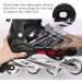 KIKSTYO Adjustable Inline Skates | Full Light Up Wheels | X-Large Size | Black Roller Skates for Kids, Adults, Women, and Boys - Buy Online on SooperMarket.com