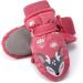 Flammi Kids Winter Ski Mittens for Girls | Warm & Water-Resistant Snow Gloves | Reindeer Design | Dark Pink | Ages 2-8 - Buy Online on SooperMarket.com