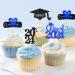 Ercadio 48 Pack 2023 Graduation Cupcake Toppers Black Blue Glitter Grad Cap Diploma Class of 2023 Cupcake Picks for 2023 Graduation Theme Party Cake Decorations Supplies B-grad Blue - Buy Online on SooperMarket.com