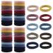 80 pieces of hair tie women seamless cotton hair tie elastic wave style hair bands stretchy hair tie women/girls for curly and thick heavy hair