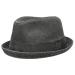 Men's Casual Vintage Style Washed Cotton Fedora Hat Black Large-X-Large