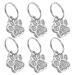 PATIKIL Animal Dog Cat Paw Print Pendants 6 Pcs Crystal Footprint Dog Cat Paw Prints Pendants for DIY Necklace Bracelet Enamel Jewelry Making Silver Tone