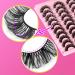 Newcally 20 Pairs D Curl Mink False Eyelashes - Fluffy Natural Look Russian Strip Lashes - Buy Online on SooperMarket.com
