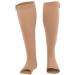 Zipper compression socks Anggrek 1 Elastic sports compression socks with an open pointed zipper Anti-slip-footed foot protection sleeves Elastic compression socks (L/XL)
