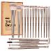 Make up Brushes  20 Pcs Professional Makeup Brushes Set Foundation Eyeshadow Blush Brush Travel Kabuki Blending Concealers Face Powder Eye Makeup Brush Sets with Gift box Champagne
