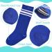 LO SHOKIM Toddler Knee High Soccer Socks - Kids Girls Boys Striped Over the Calf Uniform Stockings 3 Pairs (Black, Blue, White & Red) - Size 5-7 Years - Buy Online on SooperMarket.com