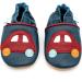 Dotty Fish Soft Leather Baby Shoes | Non-Slip Suede Soles | Navy Cars Design | 0-6 Months to 4-5 Years | Toddler Shoes for Boys - Buy Online on SooperMarket.com