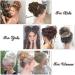 PORSMEER Messy Hair Buns Extensions- Curly Wavy Updo Scrunchies for Women, Medium Brown - Buy Online on SooperMarket.com