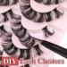 10 Pairs Pack EYDEVRO D Curl 18mm Fluffy Wispy Cluster Lashes - Dramatic Cat Eye False Eyelashes Extensions - Buy Online on SooperMarket.com