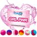 Bath Bombs for Girls and Women - Pink Girl Power Bath Fizzy Gift Set of 6 Empowering Bath Bombs