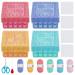 FREEBLOSS 4 Set Plastic Canvas Box Kit Plastic Canvas Kit for Beginners Mesh Canvas Sheets and 6 Colors Yarn for Embroidery Crafting, Knitting Projects