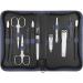 Solingen Manik r Set 12 Party - nail set men and women with everything you need for the manicure and pedicure in high -quality synthetic leather etui jeans