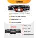Foxelli Rechargeable LED Headlamp - Ultralight Waterproof Headlamp Flashlight for Adults & Kids - USB Rechargeable with Red Light for Running, Camping, Hiking - Black - Buy Online on SooperMarket.com