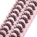 13mm False Eyelashes Natural Wispy Lashes Fluffy Mink Eyelashes D Curl Russian Strip Fake Lashes Pack Curly Volume Cat Eye Lashes by Geeneiya (DD11)