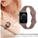 Lace Silicone Band Compatible with Apple Watch Bands 40mm 44mm 41mm 45mm 38mm 42mm Women Thin Slim Hollow-out Sport Strap Replacement Wristbands for iWatch SE Series 8 7 6 5 4 3 2 1 Smoke Violet Smoke Violet 38mm/40mm/41mm - Buy Online on SooperMarket.com