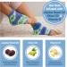 Zentoes Moisturizing Heel Socks - 2 Pairs of Gel-Lined Toe-Free Spa Socks for Dry Cracked Heels - Blue Batik Color - Buy Online on SooperMarket.com