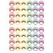 48 PRECUT Rainbow Cupcake Toppers 3cm Rainbow Edible Wafer Discs Premium Thickness SWEETENED VANILLA Wafer Card Mini Cupcake Decorations Stand Up/Lie Flat