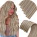 LAAVOO TAPE Extensions Real Hair Virgin Blond Highlight Real Hair Extensions Tape Seamless Ashblond Highlight Hair Extensions Tape Real Hair Glatt 55cm 12.5g #P18/613 5PCs 55cm Virgin-5PCs 2.2 #18/613