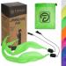 Diabolo leisure sport UV glow Poi in green - Angel Wings Spinning Pois. Spiral Pois soft pois for beginners and professionals 60cm