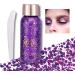 Body Glitter Gel Face Glitter Mermaid Chunky Glitter Hair Glitter Body Festival Glitter Eyeshadow Sequins Glitter for Face Body Eye Hair Nails Makeup Long Lasting Sparkling(Darkpurple) 108#DarkPurple