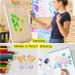 60-Piece Flowering Plants Stencil Set - Reusable DIY Craft Templates for Painting on Wood & Walls | Home Decor Paint Stencils - Buy Online on SooperMarket.com