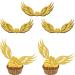 Rsstarxi 36 Pack Golden Wings Chocolate Decoration Wizard Party Chocolate Decoration Hollowed Wings Wafer Cupcake Toppers for Baby Shower Birthday Paty Cake Decorations Design 1 - Buy Online on SooperMarket.com