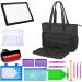 TORIBIO Carrying Bag for Diamond Painting A4 LED Light Pad - Storage Bag for Diamond Painting Tools and Supplies - Embroidery Protective Case - 15.4x12.2x4.7 Black - Buy Online on SooperMarket.com